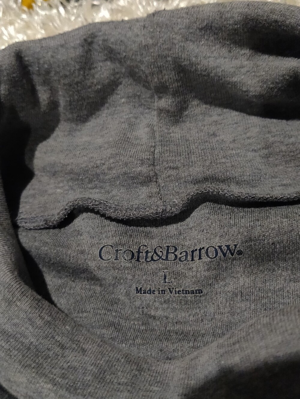 Croft And Barrow Classic Women's Gray Turtleneck Long-Sleeve Shirt Size Large - Picture 4 of 7